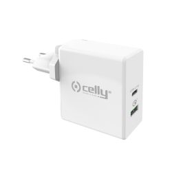 CELLY ProPower 30W kućni punjač sa dva USB ulaza u BELOJ boji