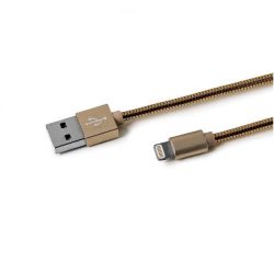 CELLY USB LIGHTNING metalni kabl u ZLATNOJ boji